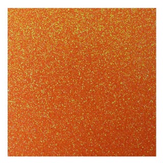 FOLHA MUSGAMI COM GLITTER 50 X 70 LARANJA